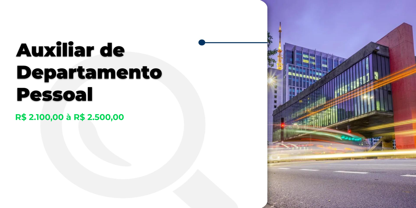 Vaga: Auxiliar de DP em Guarulhos!