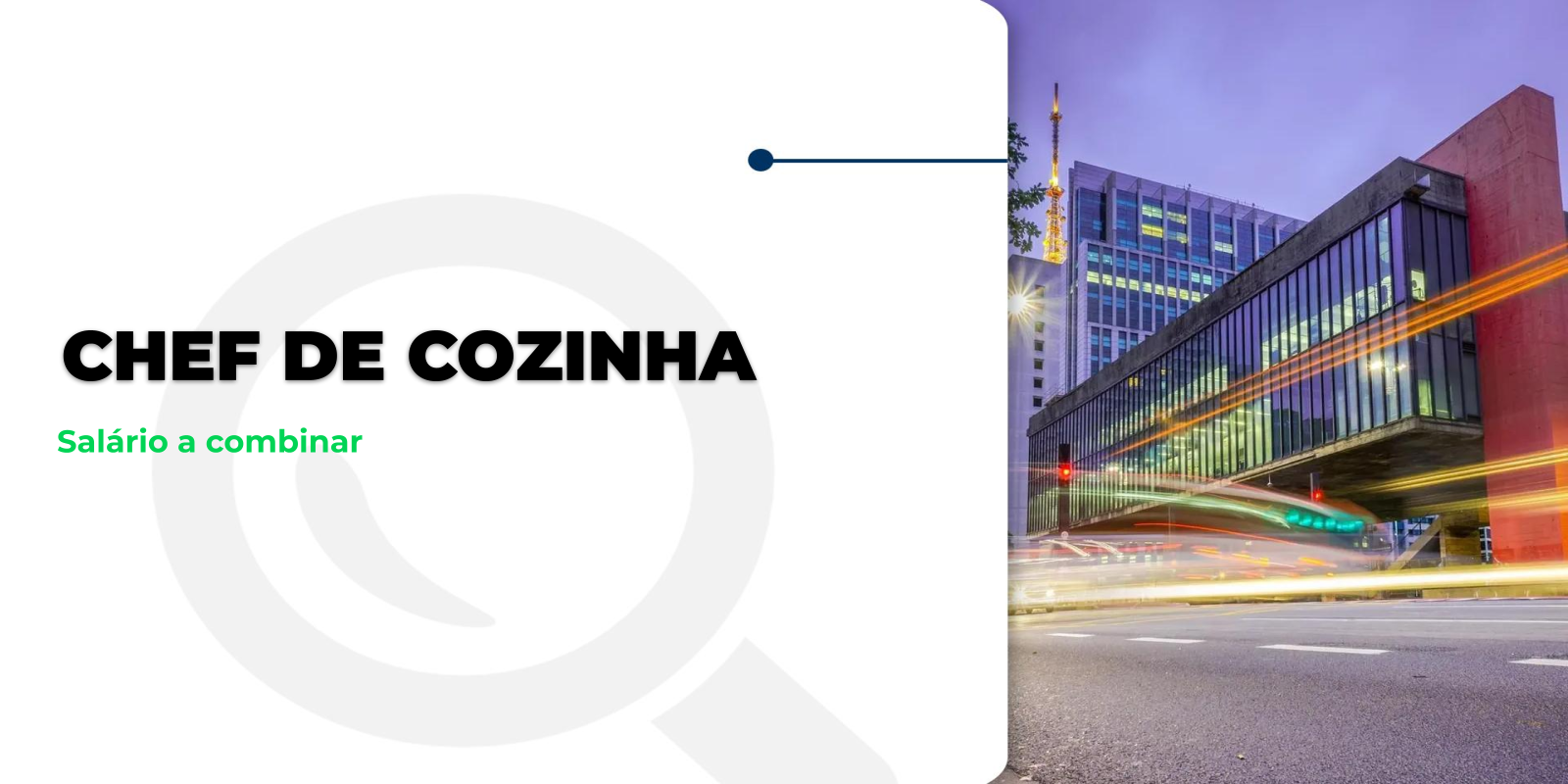Vaga Imediata: Chef de Cozinha em SP