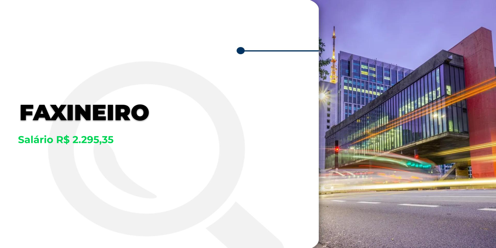 Vaga de Faxineiro: Salário R$ 2.295,35!